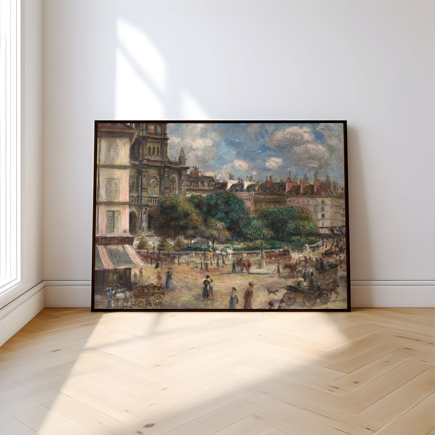 Renoir - Square of Saint Trinity in Paris, Impressionism, antique painting, oil, vintage, Printable art instant download,  SKU  195PAR