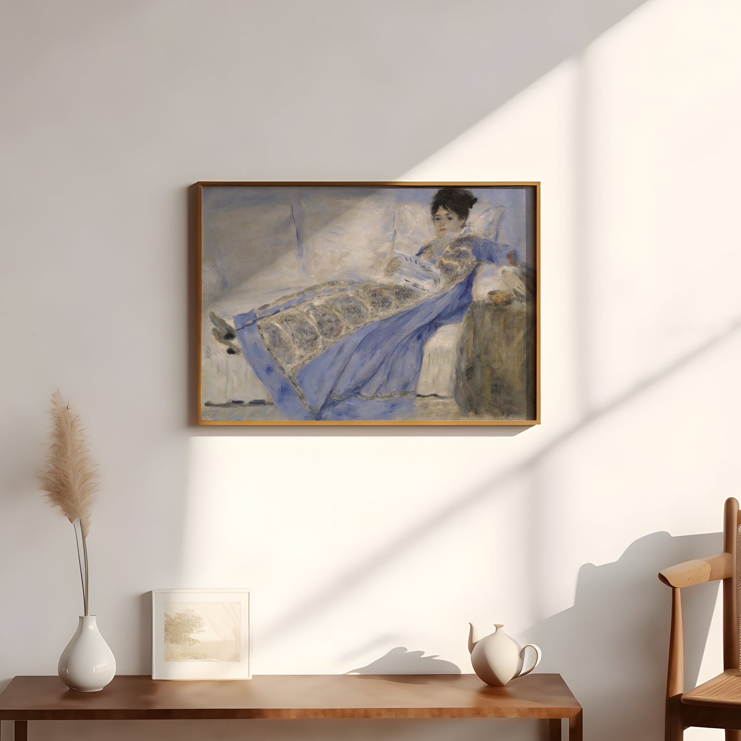 Renoir - Portrait of Madame Claude Monet , Impressionism antique figure painting , oil vintage Printable art instant download , SKU 199PAR