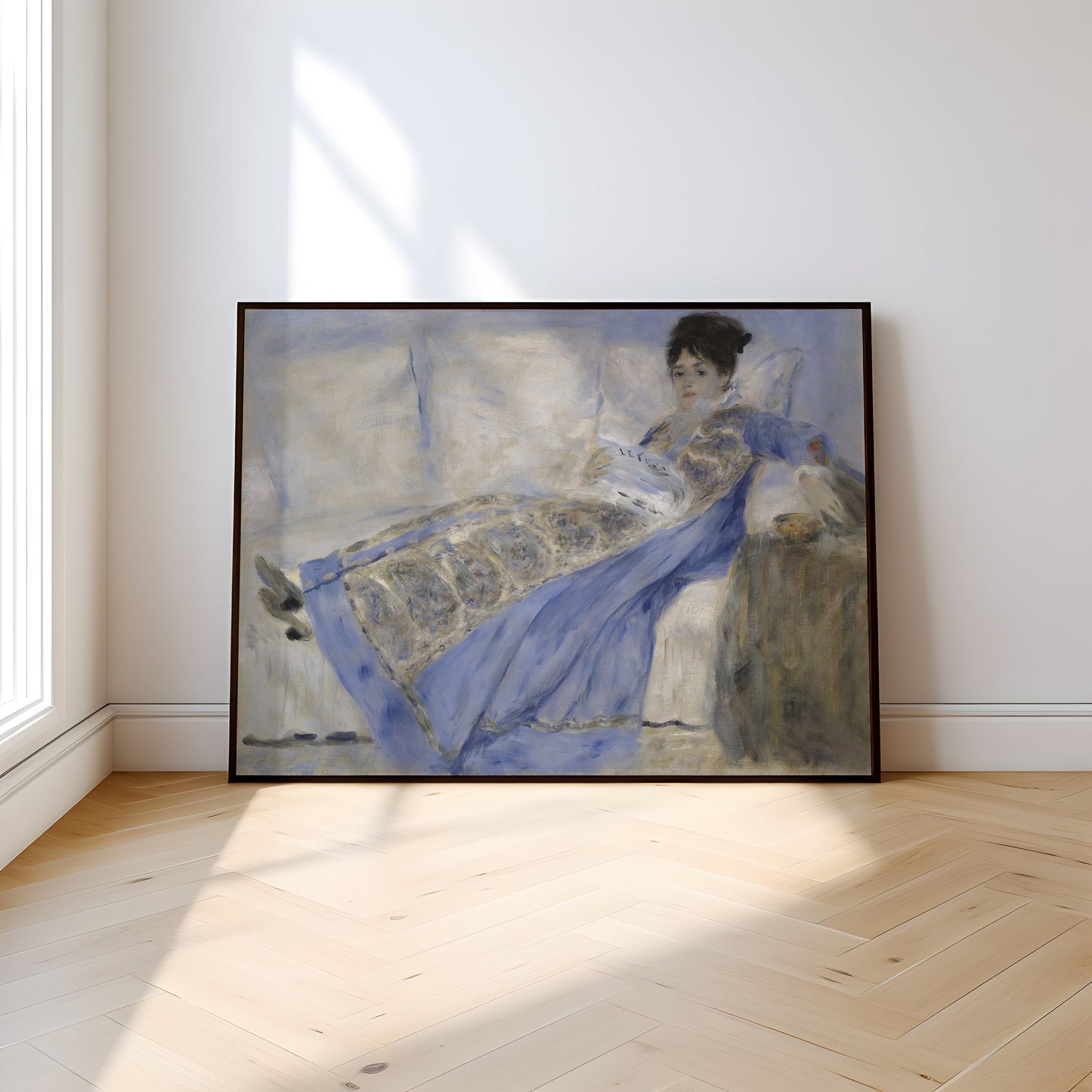 Renoir - Portrait of Madame Claude Monet , Impressionism antique figure painting , oil vintage Printable art instant download , SKU 199PAR