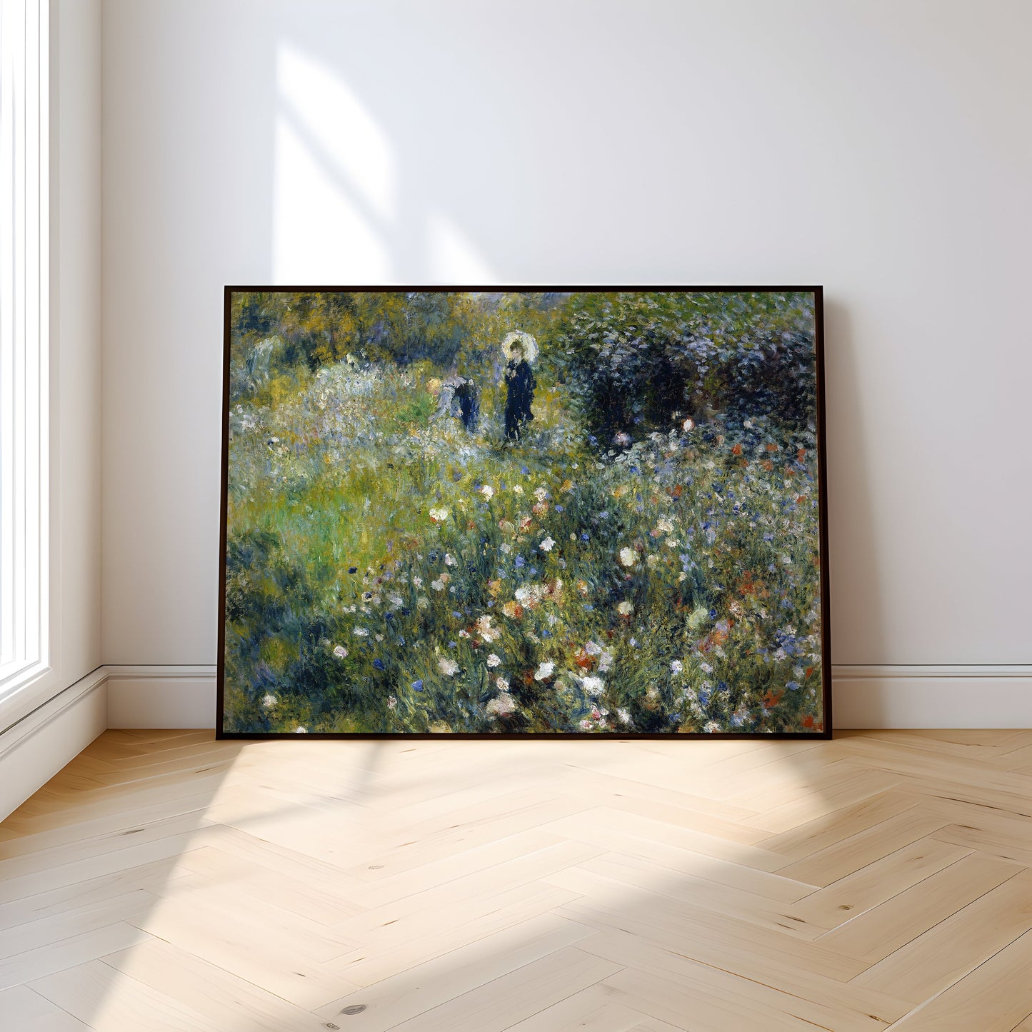 French Impressionism, Renoir - Woman in Garden, Landscape, antique painting, oil vintage, Printable art instant download, SKU  201PAG