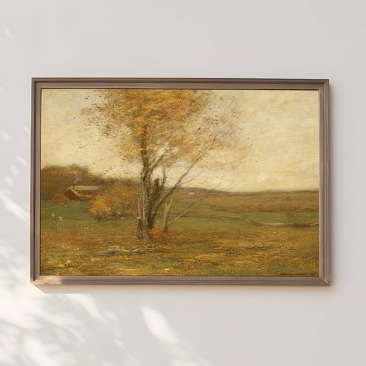 Rustic Landscape , John Francis Murphy - Early Autumn , antique painting , oil vintage Printable art instant download , SKU 207JFM