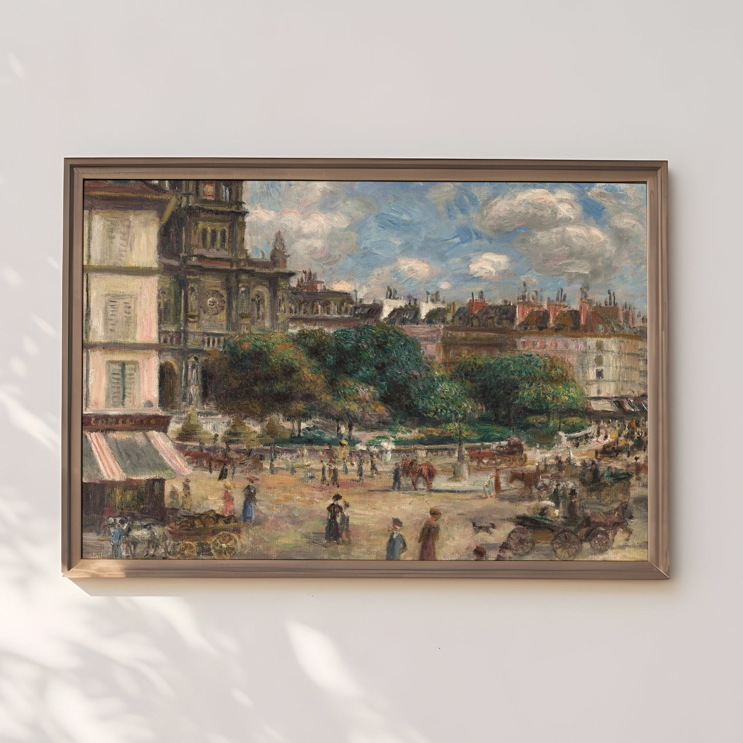 Renoir - Square of Saint Trinity in Paris, Impressionism, antique painting, oil, vintage, Printable art instant download,  SKU  195PAR