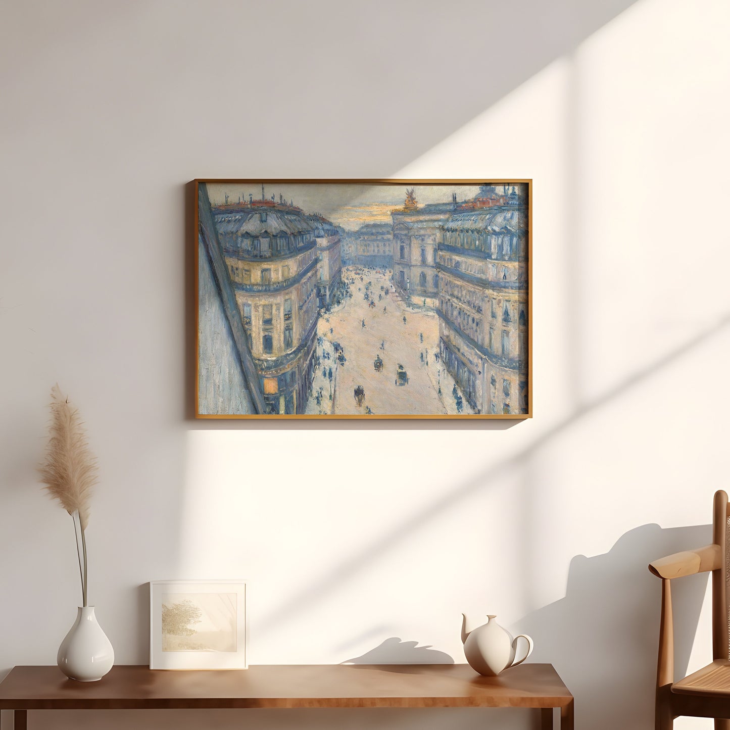 French Impressionism, Gustave Caillebotte - Paris Boulevard top view, original vintage painting, Printable art instant download, SKU  224GC