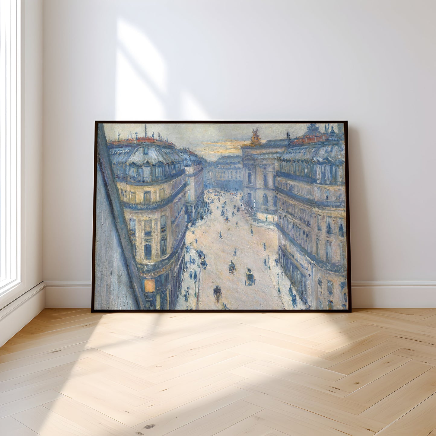 French Impressionism, Gustave Caillebotte - Paris Boulevard top view, original vintage painting, Printable art instant download, SKU  224GC