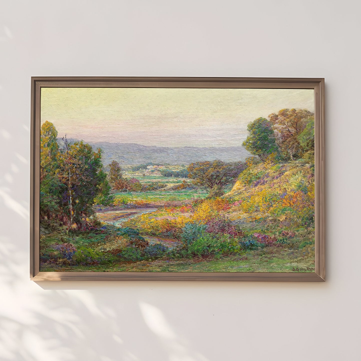 Landscape, Evening - John Ottis Adams, Impressionism, antique painting, oil, vintage, Printable art instant download, SKU  K_JOA.26