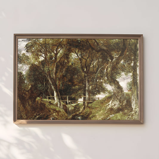 Landscape, John Constable - Helmingham Park, original antique painting, oil, vintage, Printable art instant download, SKU  142-JC