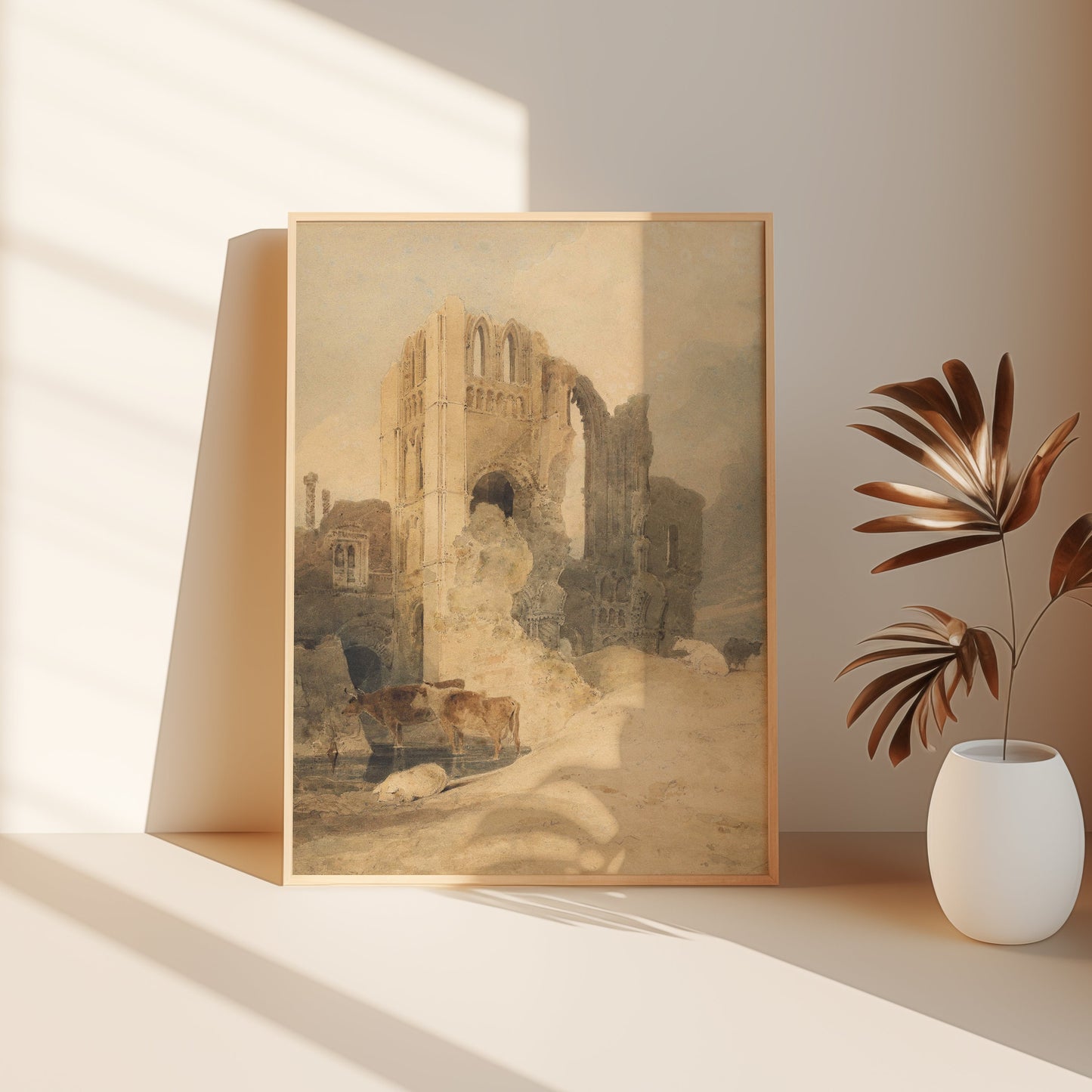 Castle, Norfolk - John Sell Cotman, original antique painting, watercolour, vintage, Printable art instant download, SKU  K-CAP79