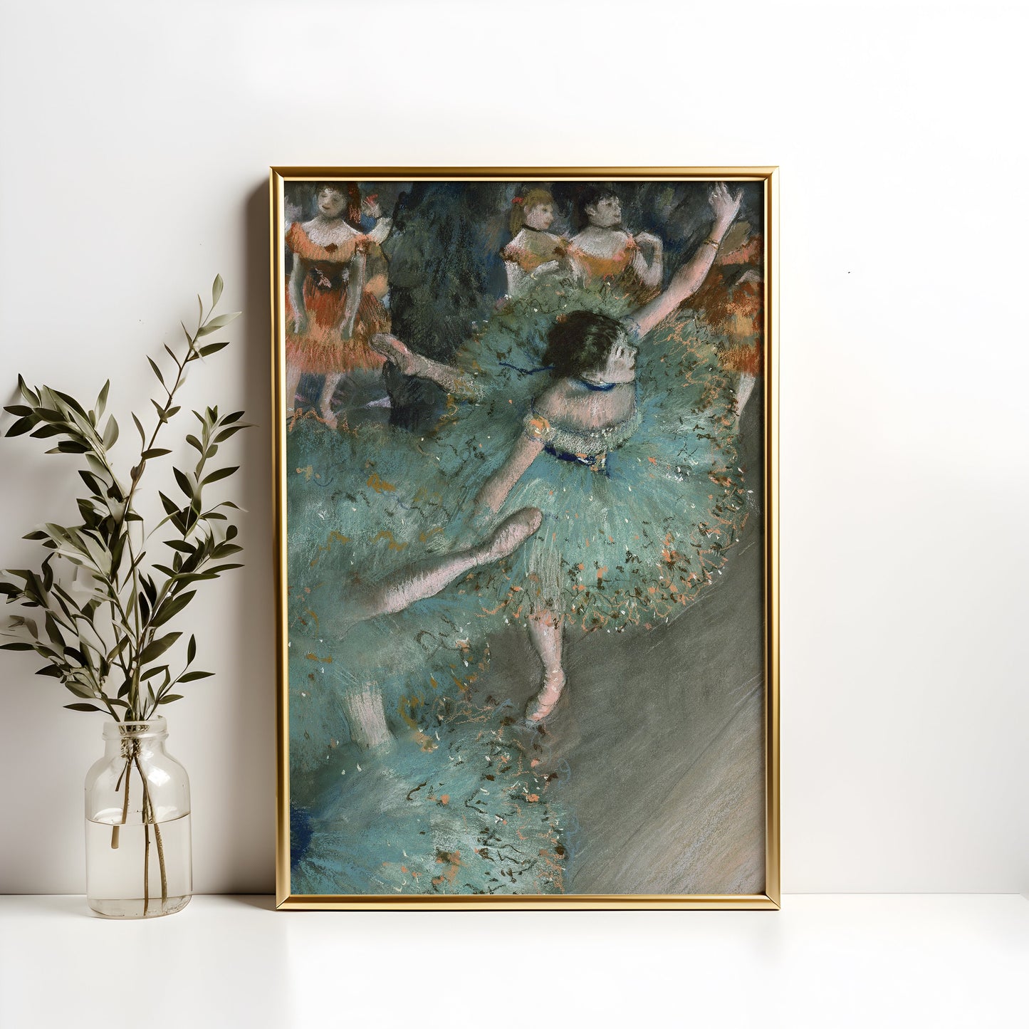 French Impressionism Edgar Degas, Dancer, pastel original antique painting, oil, vintage, Printable art instant download, SKU  K-ED120