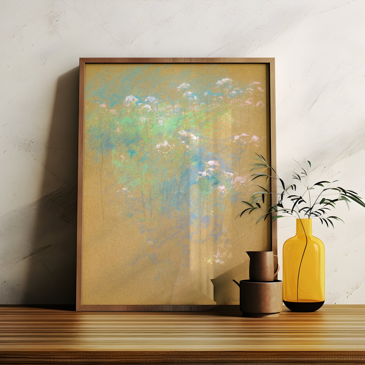 Flowers - John Henry Twachtman, Impressionism, original antique painting, oil, vintage, Printable art instant download, SKU  K-JHT66