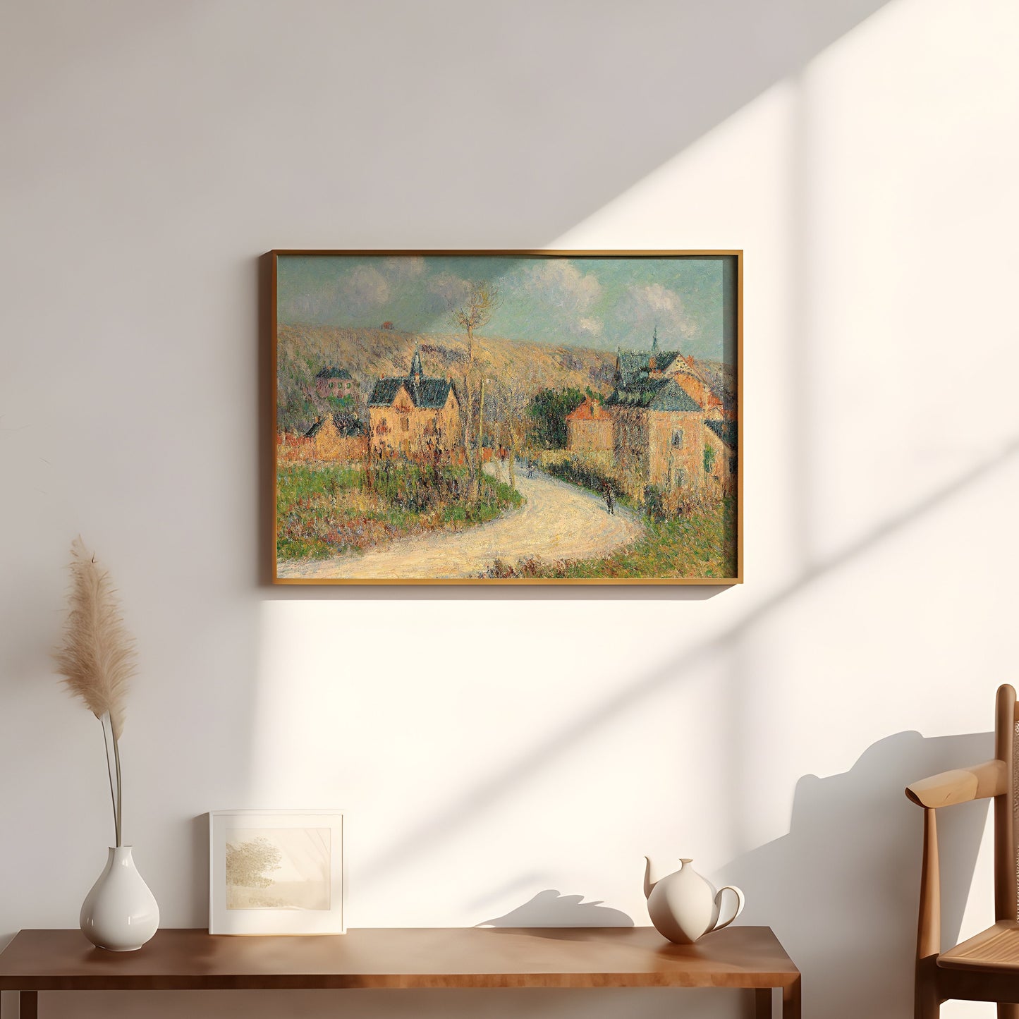French Impressionism, Road To Dieppe - Gustave Loiseau, original antique painting, oil, vintage, Printable art instant download, SKU  254GL