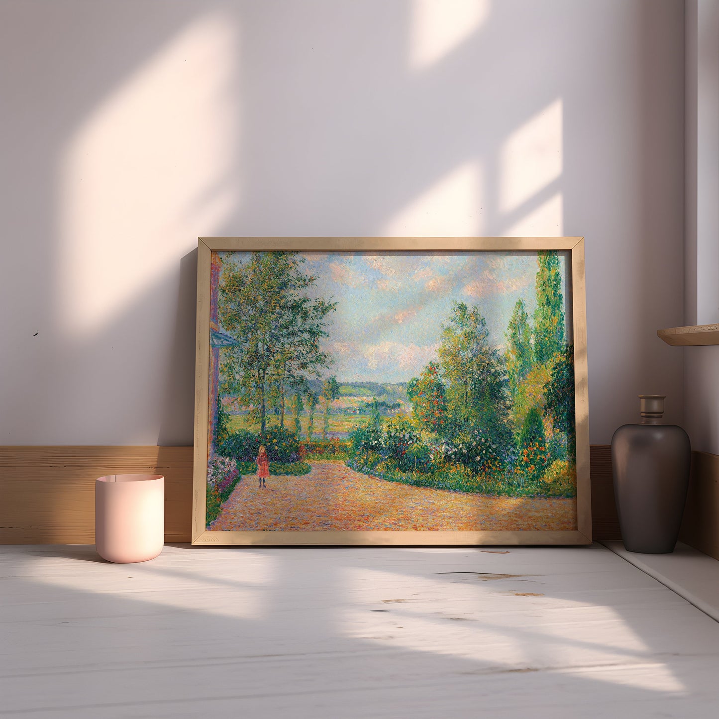 Garden - Camille Pissarro, French Impressionism, original antique painting, oil, vintage, Printable art instant download, SKU  250CP