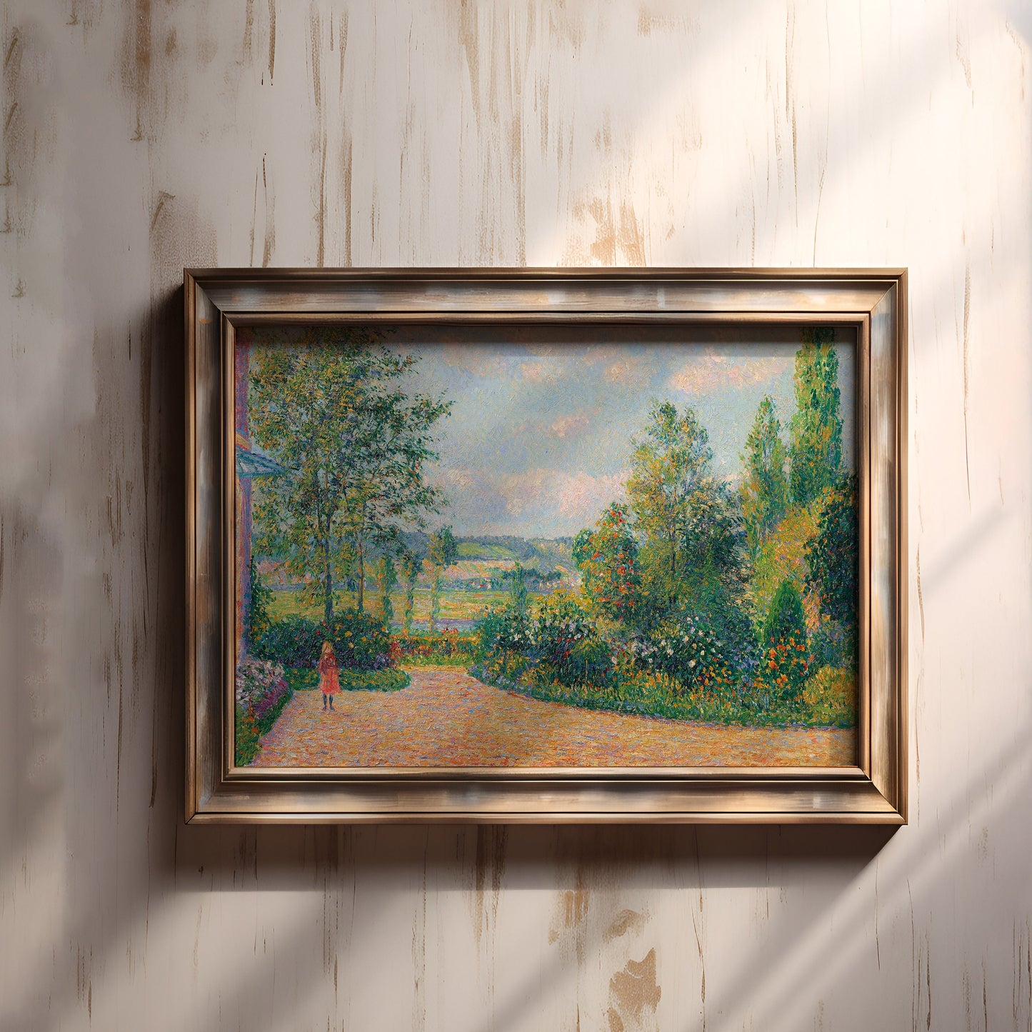 Garden - Camille Pissarro, French Impressionism, original antique painting, oil, vintage, Printable art instant download, SKU  250CP