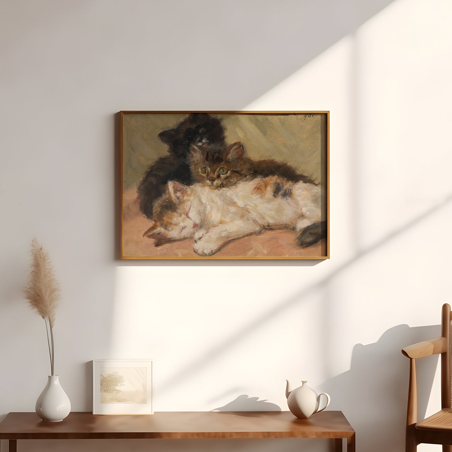 Henriette Ronner-Knip - Kittens, oil, cute antique painting vintage, animal lover gift, Printable art instant download, SKU  247HRK
