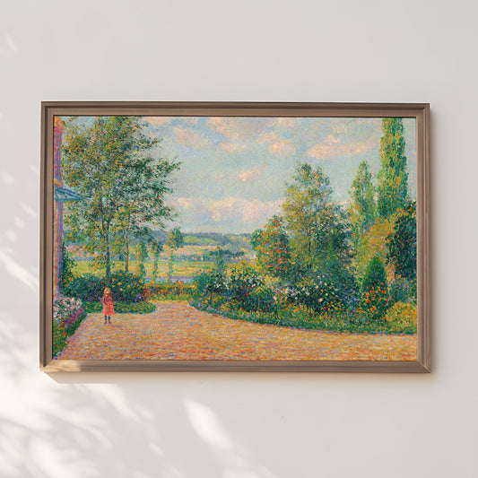 Garden - Camille Pissarro, French Impressionism, original antique painting, oil, vintage, Printable art instant download, SKU  250CP