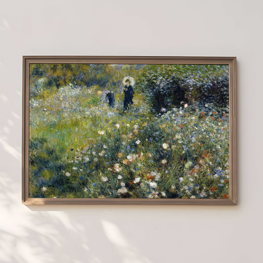 French Impressionism, Renoir - Woman in Garden, Landscape, antique painting, oil vintage, Printable art instant download, SKU  201PAG