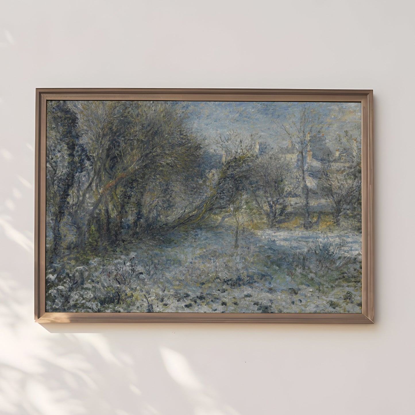 Renoir - Snow-covered Landscape, French Impressionism, antique painting, oil, vintage, Printable art instant download, SKU  197PAR