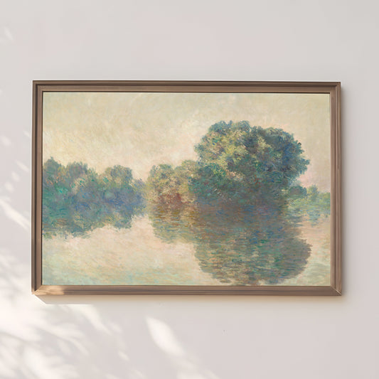 Claude Monet, The Seine at Giverny, Impressionism, original antique painting oil, vintage, Printable art instant download, SKU  K_CM.23