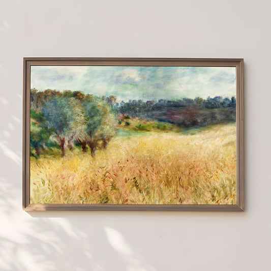 Renoir - Wheat Field, French Impressionism, original antique painting, oil, vintage, Printable art instant download, SKU  K_AR.14