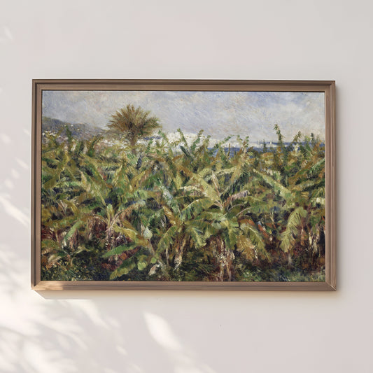 Renoir - Field of Banana Trees, Impressionism, original antique painting, oil, vintage, Printable art instant download, SKU  141-AR