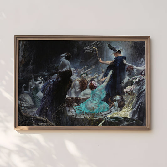 Adolf Hiremy-Hirschl -  Souls of Acheron, Ancient Mythology, original vintage oil painting, Printable art instant download, SKU  313AHH