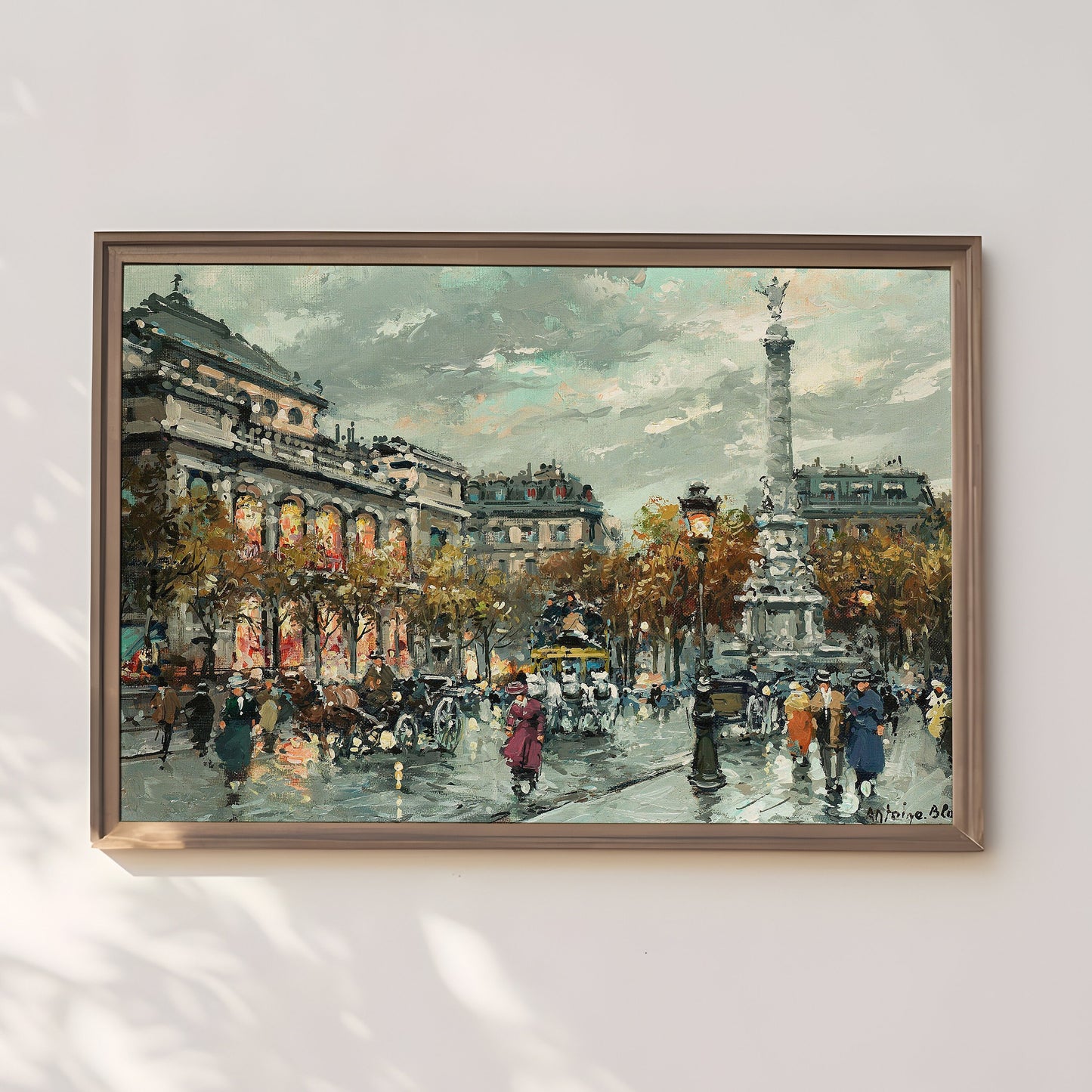 French Impressionist Antoine Blanchard, Paris,Original antique painting, vintage Printable art  instant download,  SKU  319AB