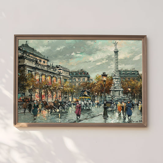 French Impressionist Antoine Blanchard, Paris,Original antique painting, vintage Printable art  instant download,  SKU  319AB