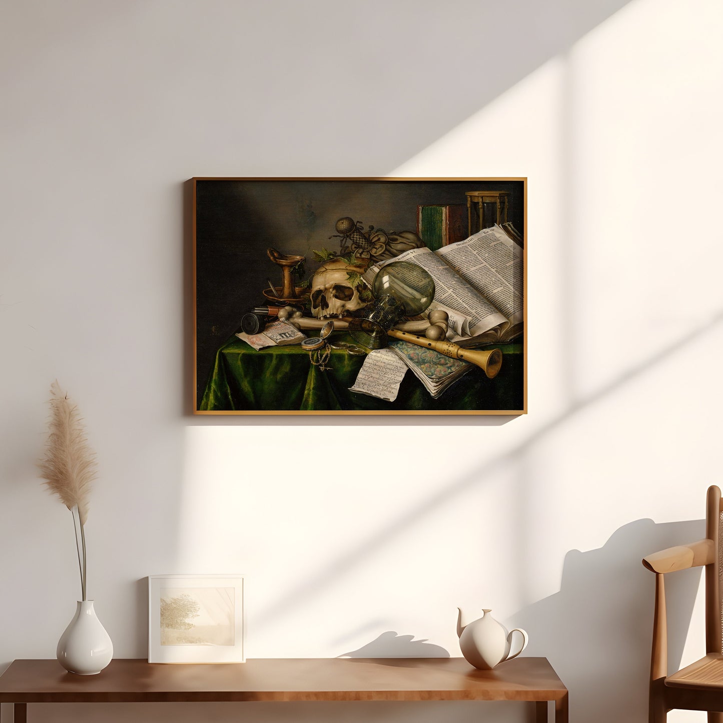 Edwaert Collier - Vanitas Still Life Books, Manuscripts, Skull, original antique fine art vintage, Printable, instant download, SKU  330ECV