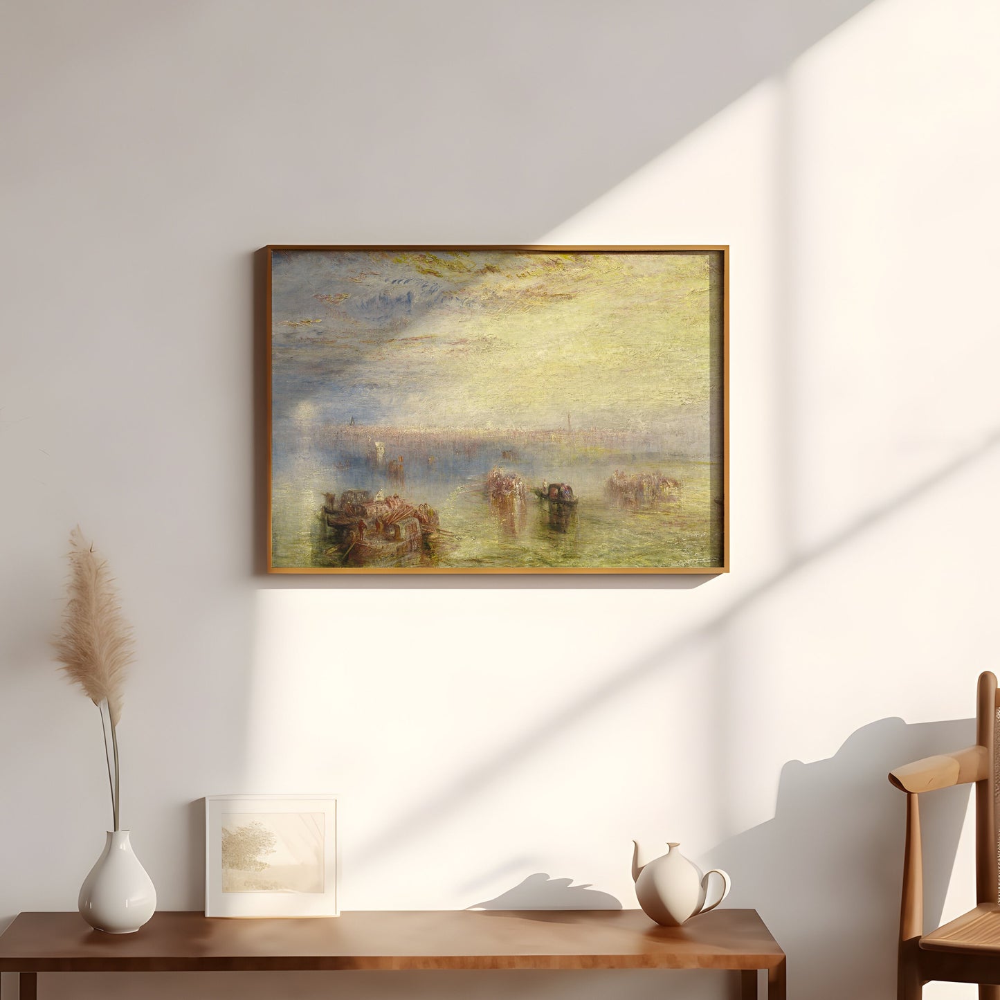 William Turner - Approach to Venice, Seascape original antique oil painting  vintage, Printable art  instant download, SKU  344JWT