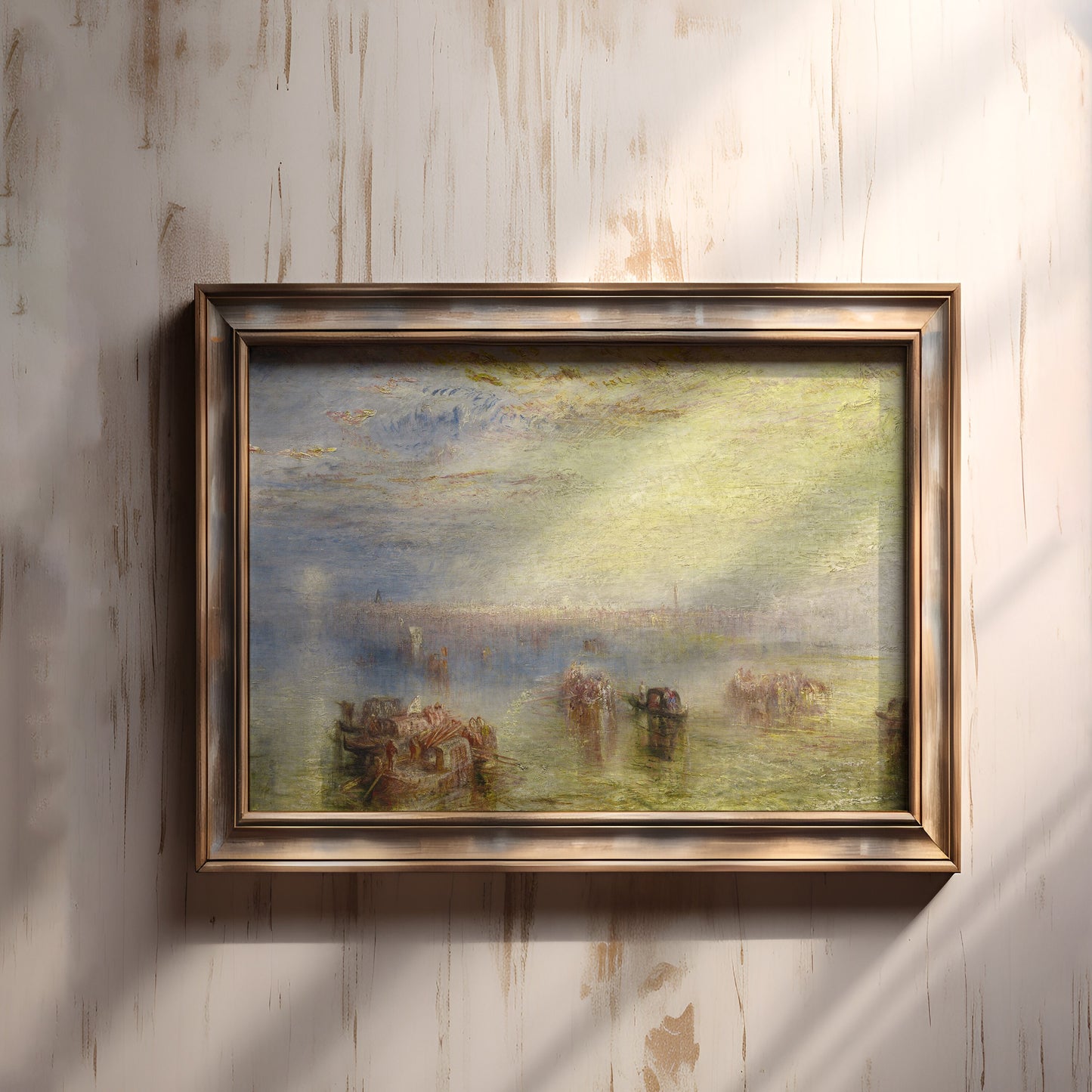 William Turner - Approach to Venice, Seascape original antique oil painting  vintage, Printable art  instant download, SKU  344JWT