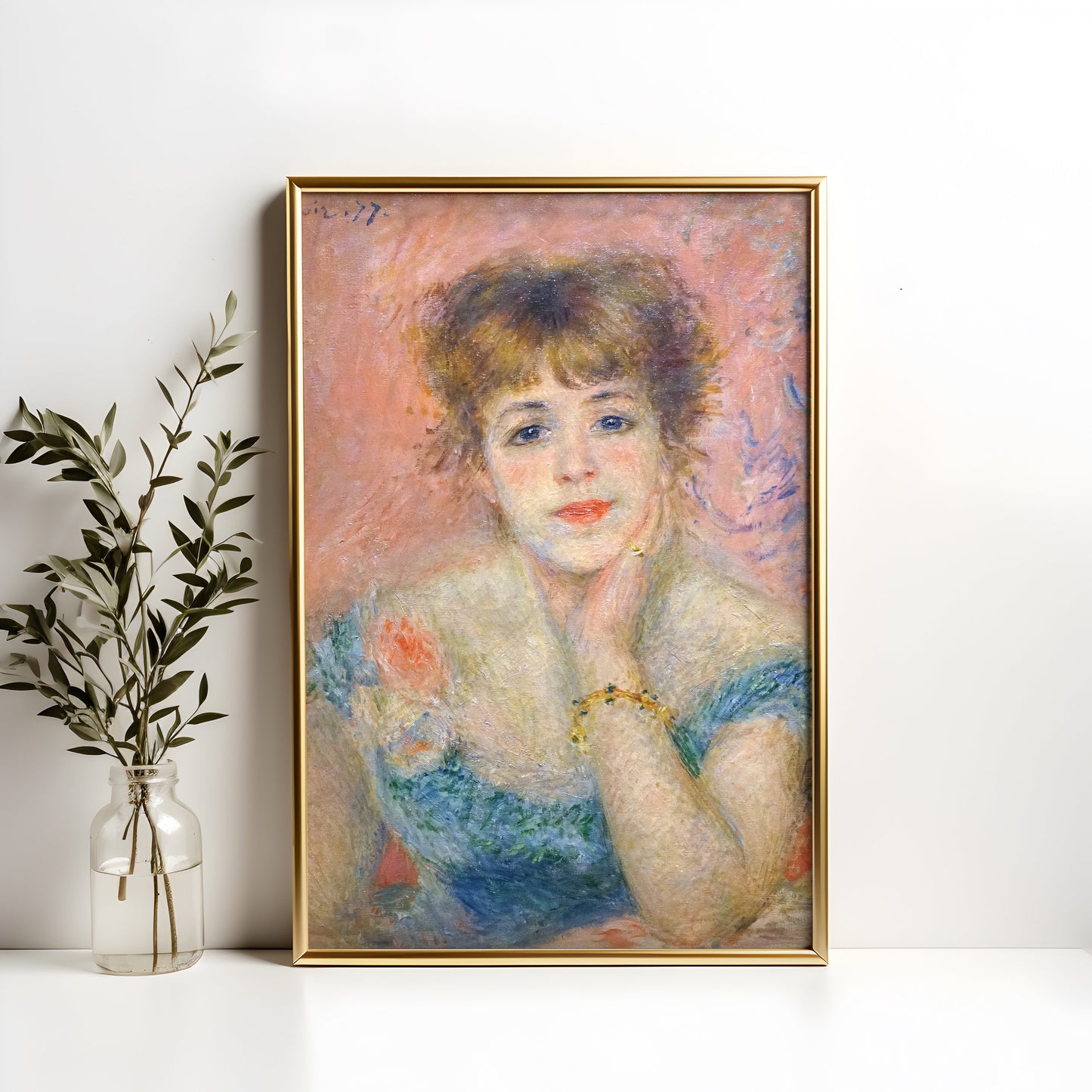 Renoir - Actress , French Impressionism Original antique figure painting , vintage Printable art instant download , SKU 358PAR