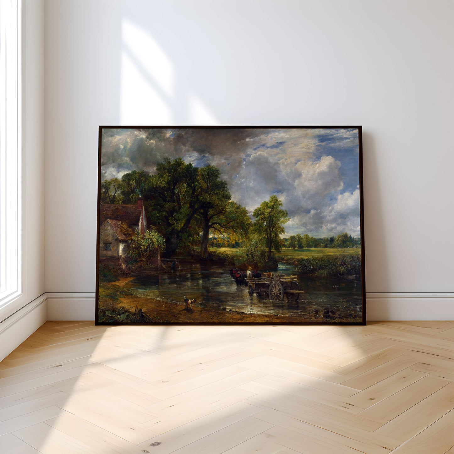 John Constable  - Rustic Landscape 19th century , Original antique painting , vintage Printable art instant download , SKU 292JC