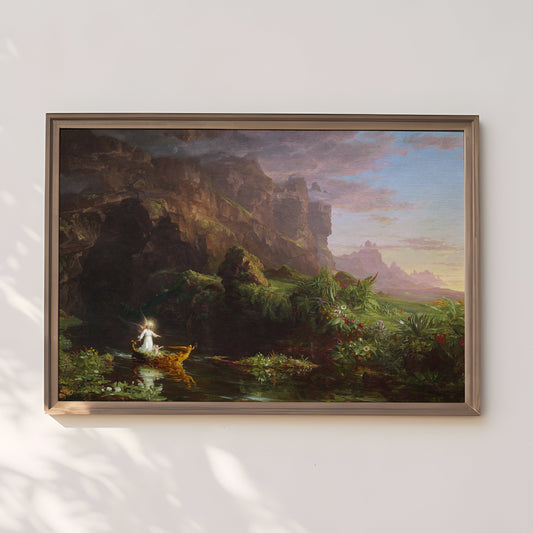 Thomas Cole - Voyage of Life Childhood, original antique oil painting  vintage, Printable art  instant download, SKU  384TC