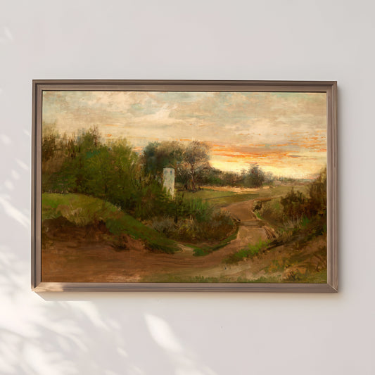 Rustic Landscape - Adam Chmielowski , 19th century Original antique painting , vintage Printable art instant download , SKU 314AHBC