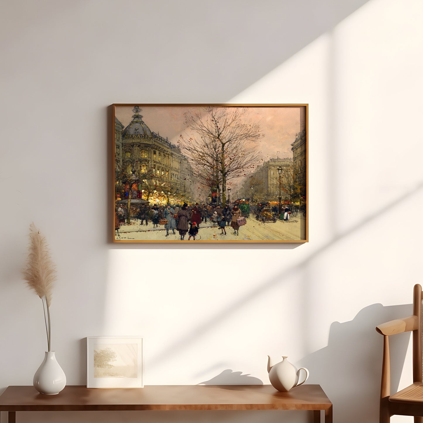 French Impressionist Eugene Galien-Laloue - Grands Boulevards Paris, Original vintage painting, Printable art instant download,  SKU  315EGL