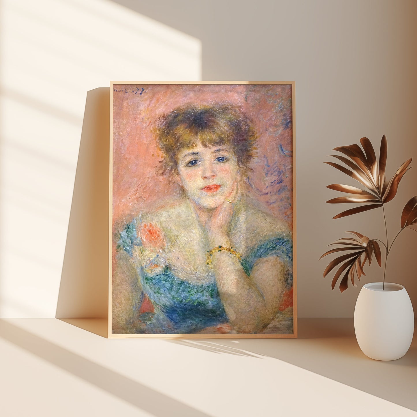 Renoir - Actress , French Impressionism Original antique figure painting , vintage Printable art instant download , SKU 358PAR