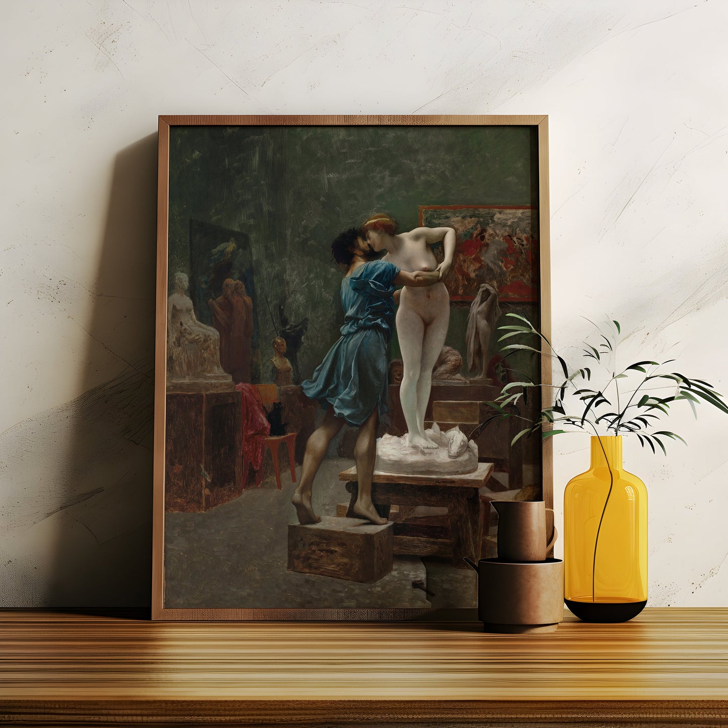 Jean-leon Gerome - Pygmalion and Galatee , Original antique figure painting , vintage Printable art instant download , SKU 363JLG