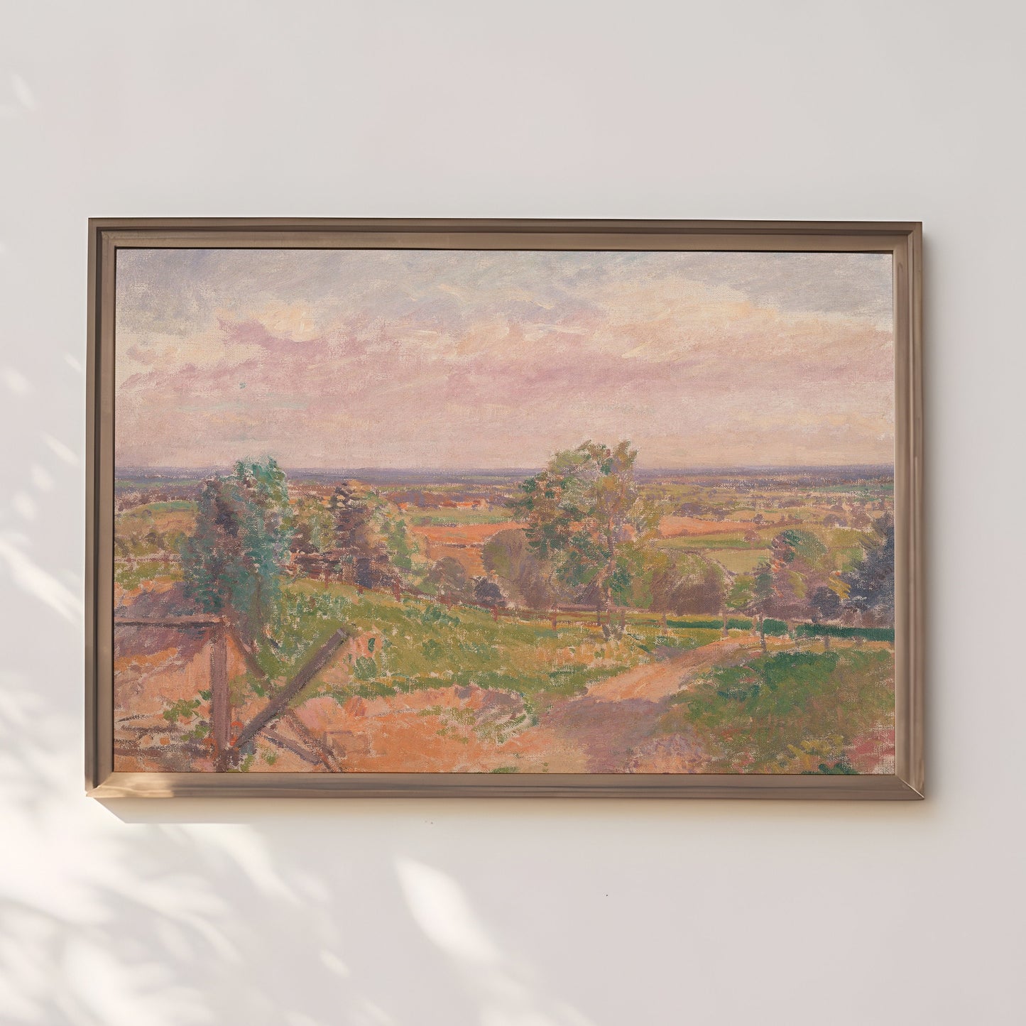 Spencer Gore - Extensive Landscape, Soft Tone, Original antique painting, vintage Printable art  instant download, SKU  374SFG