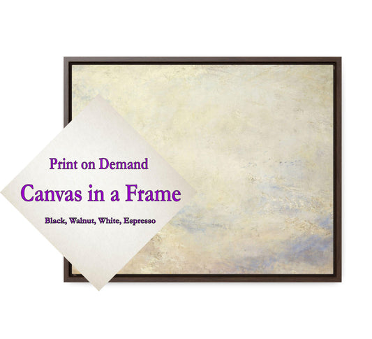 Print on Demand. Framed Canvas Wraps - Black, Walnut, White, Espresso