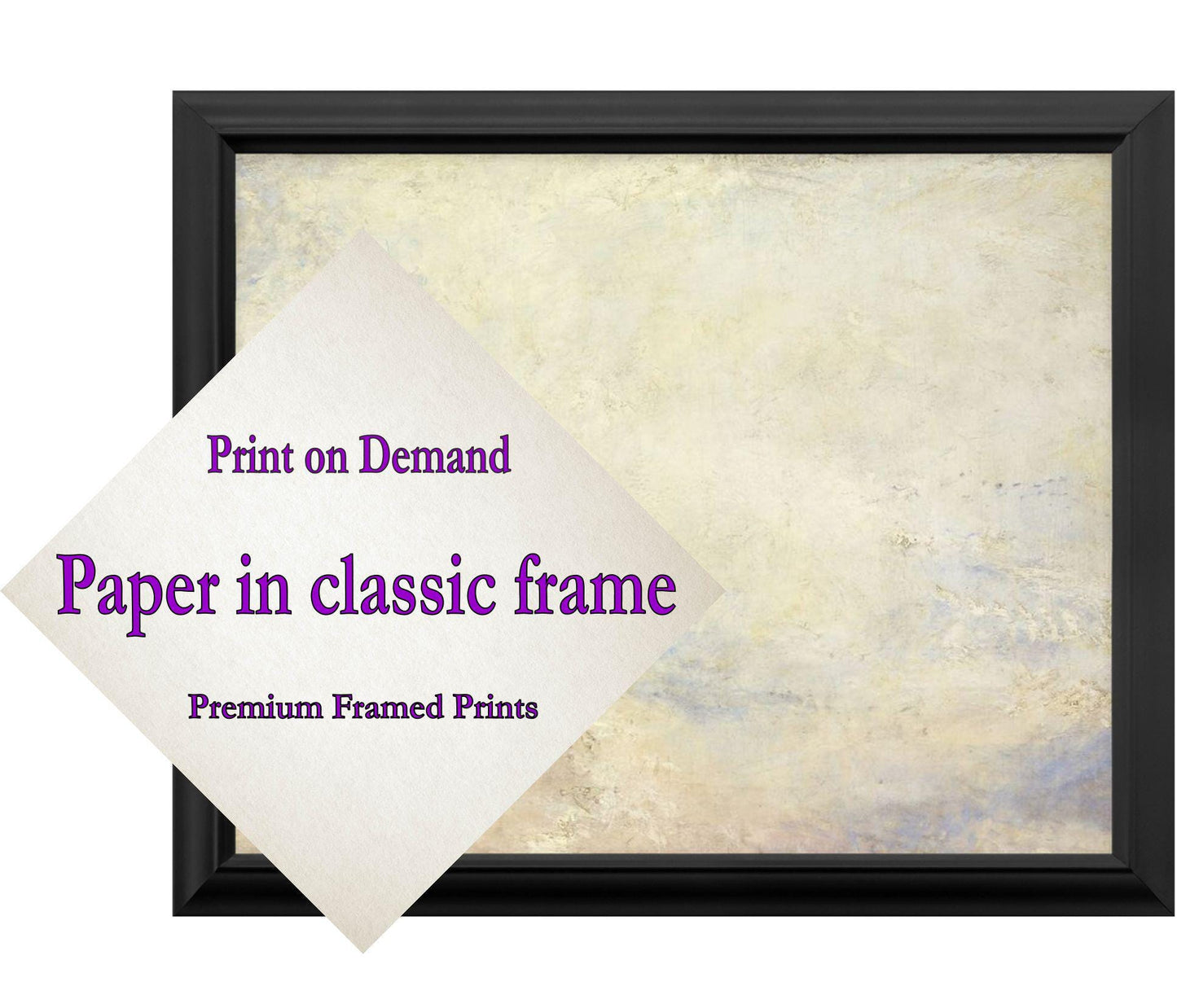 Printing on Demand, Paper in Classic style frame in white and black colors, Premium Framed Prints